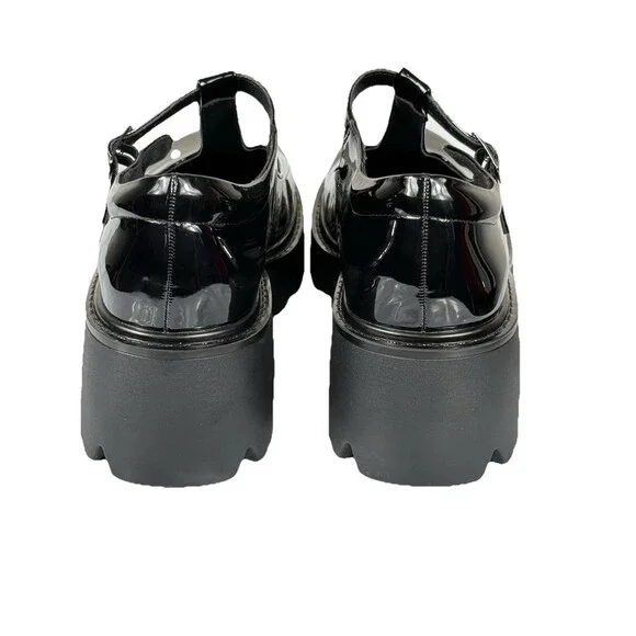 Dream Pairs Chunky Platform Mary Jane Shoes Black Patent Lug Sole 8.5 - Picture 5 of 12